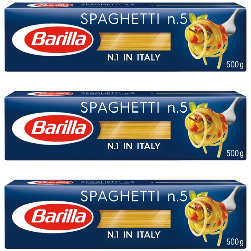 [Bundle of 3] Barilla Spaghetti No.5, 500g Dawood [Italy] Christmas