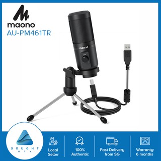 Maono AU-PM461TR pm461 USB Portable USB Desktop Studio Microphone Gain Recording Gaming Podcast zoom webinar PM461