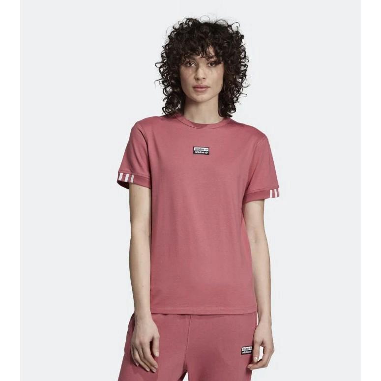 adidas 3 stripe t shirt womens burgundy