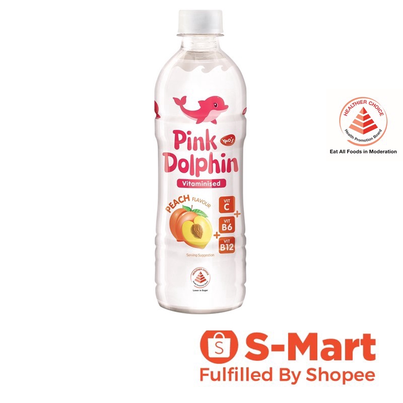 Pink Dolphin Peach Flavour Vitaminised Drink 500ml | Shopee Singapore