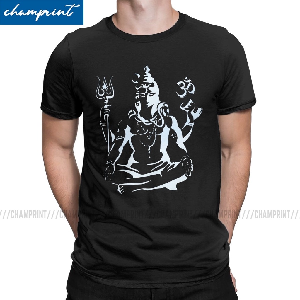 Lord Shiva T-Shirts For Men Hindu Ganesha God India Amazing Crewneck T 4Xl 5Xl Clothing | Shopee Singapore