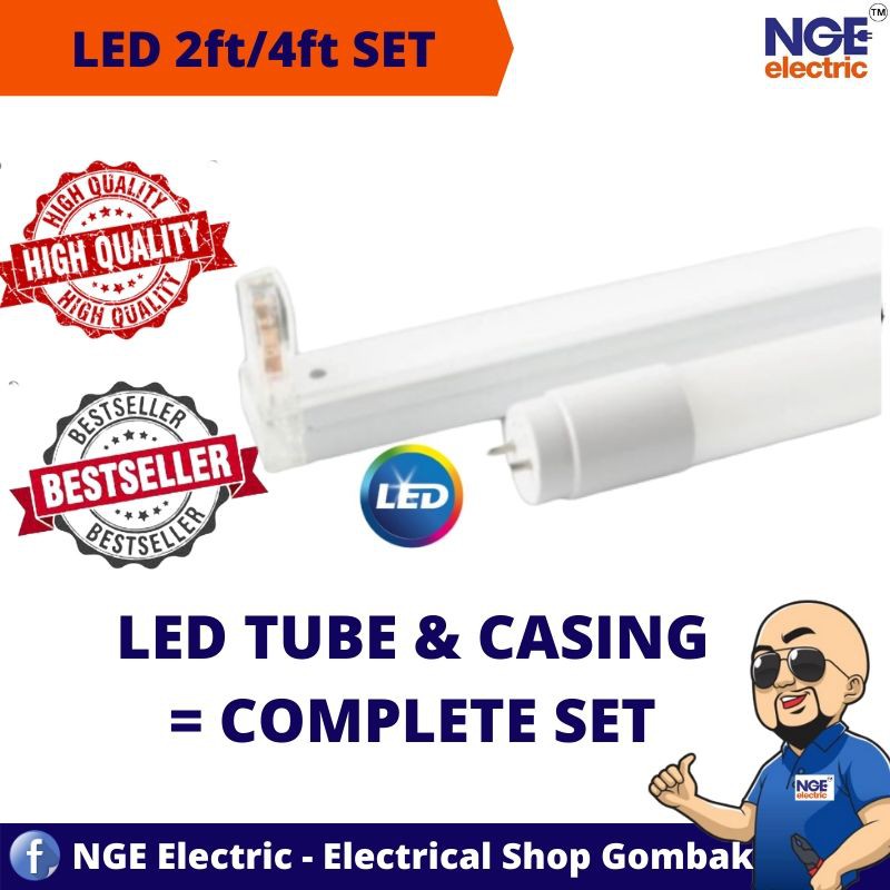 3 Set Box Led Tube T8 22watt Long Led Lights 4ft 2kaki Kalimantang Lights T8 Shopee Singapore