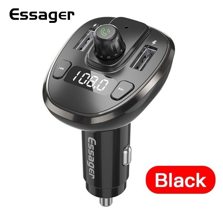 Essager USB Car Charger Wireless Bluetooth 5.0 Car Handsfree Kit FM