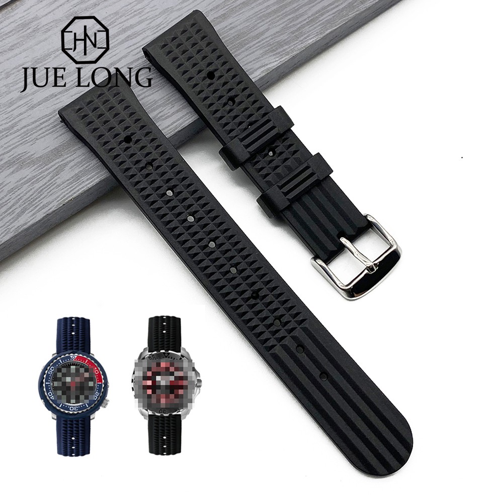 Silicone Waffle Strap 20mm 22mm Rubber Watchband Sport Women Men's ...