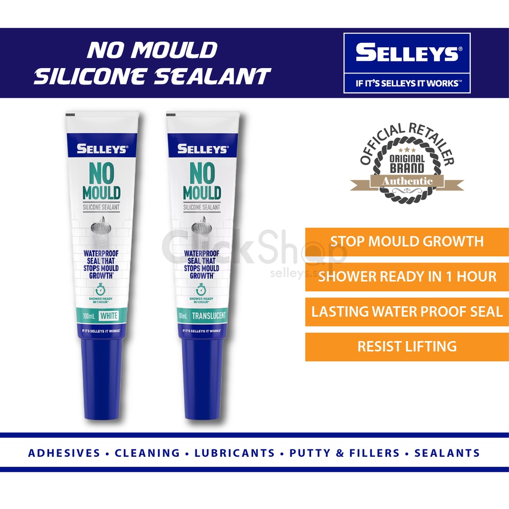 Selleys No Mould Silicone Sealant Anti Mold Resistant Waterproof Fast