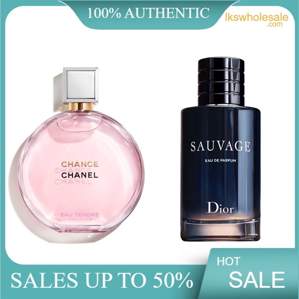 Couple Perfume Set Sauvage EDP 100ML & Chanel Chance EDP 100ML Shopee