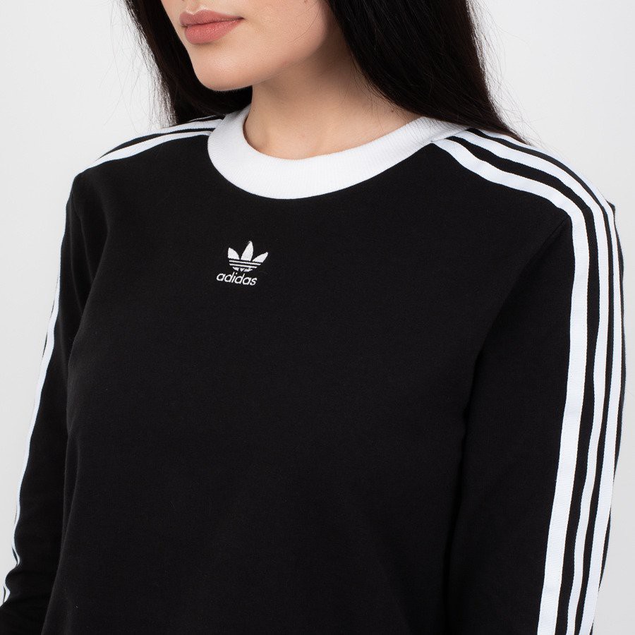 womens black adidas with white stripes