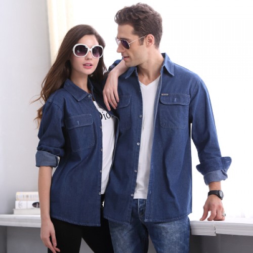 denim shirt couple