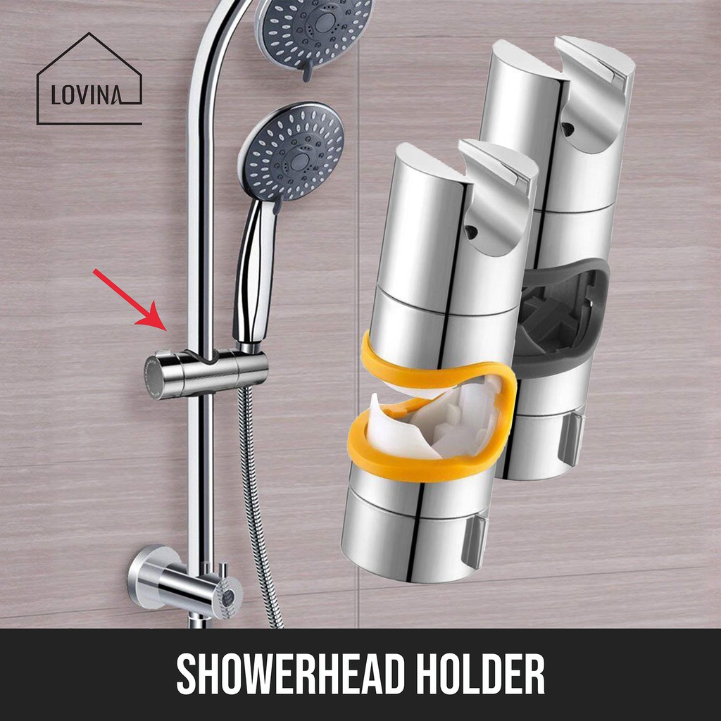 ADJUSTABLE BATHROOM SHOWER HEAD HOLDER UNIVERSAL RAIL HEAD BRACKET ...