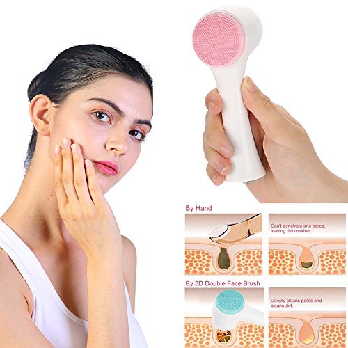 (SG Stock) Face Cleansing Brush ★ Soft Massage Clean Facial Skin Makeup Care Sebum Blackheads Pores