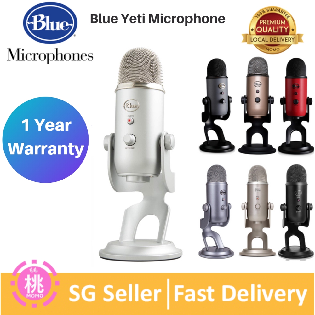 Blue Yeti Usb Microphone 1 Year Warranty Shopee Singapore