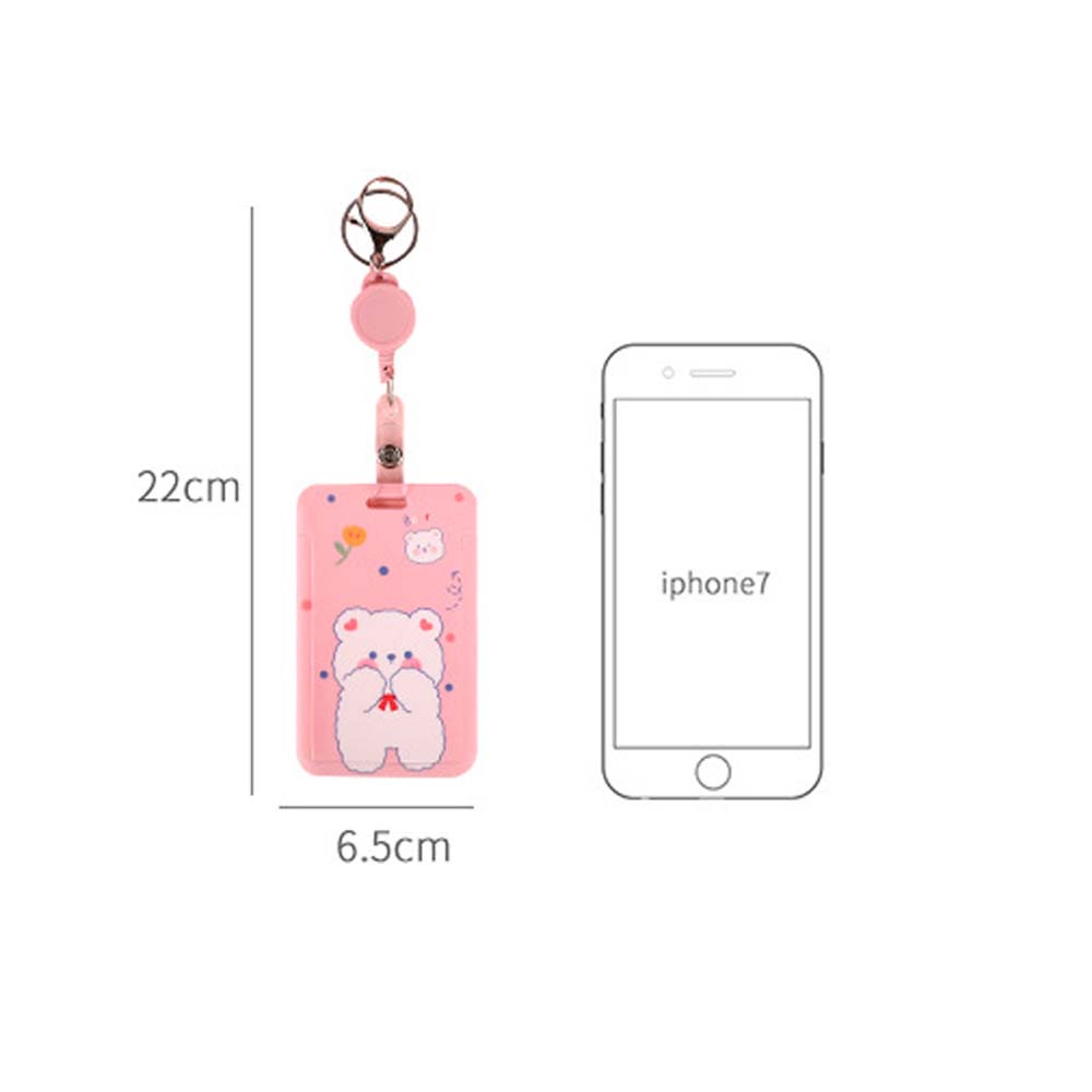 Image of MOCHO Animal Badge Holder Flower Card Bag Card Holder With Keyring Cute Ins style Bank Credit Card Office School Work Card Child Bus Card Cover #7