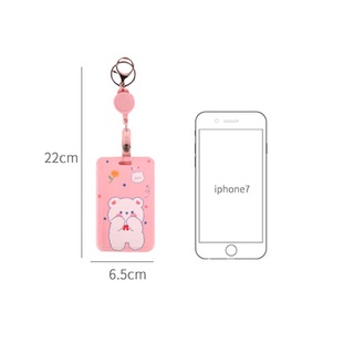 Image of thu nhỏ MOCHO Animal Badge Holder Flower Card Bag Card Holder With Keyring Cute Ins style Bank Credit Card Office School Work Card Child Bus Card Cover #7
