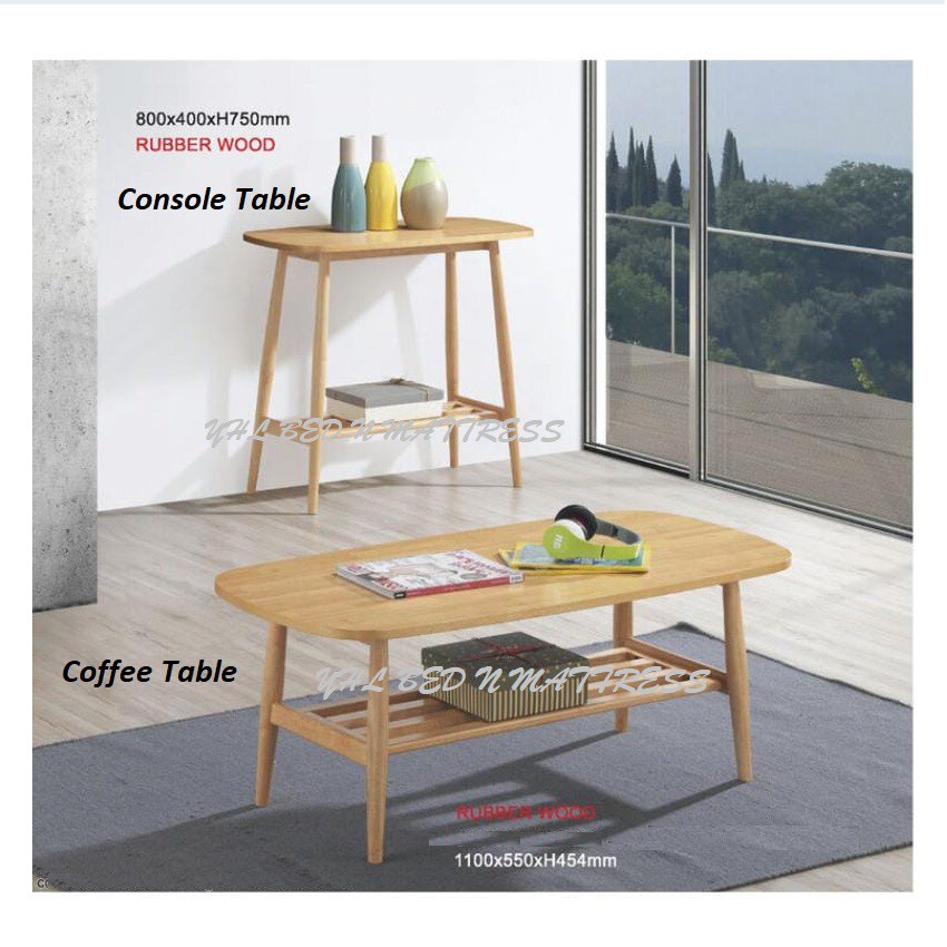 YHL Nicky Solid Wood Coffee Table / Console Table (Free Delivery and