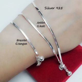 Shop Malaysia Pure Silver 925 Polo Bracelets Anklets Gelang Tangan Kaki For Adults Shopee Singapore