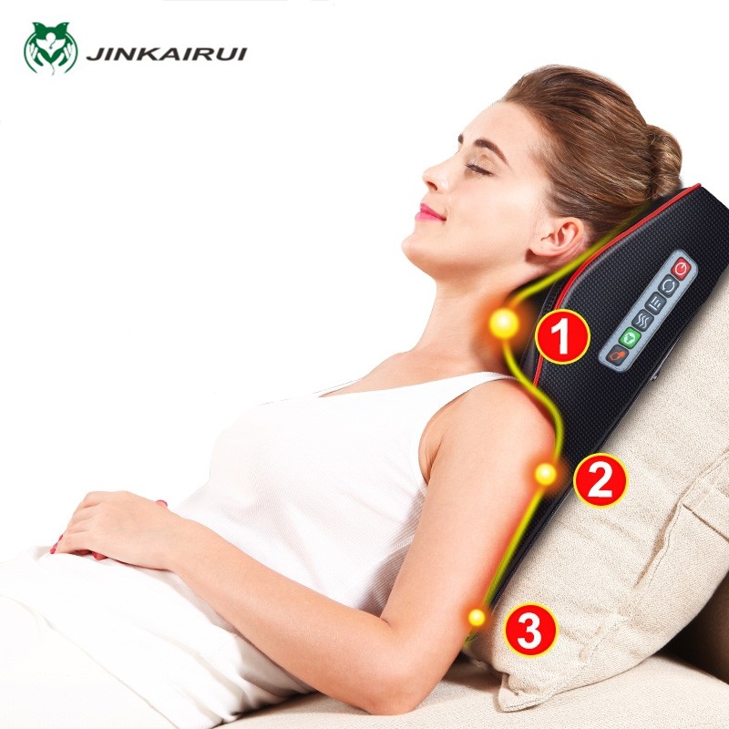 portable electric infrared neck body massage pillow