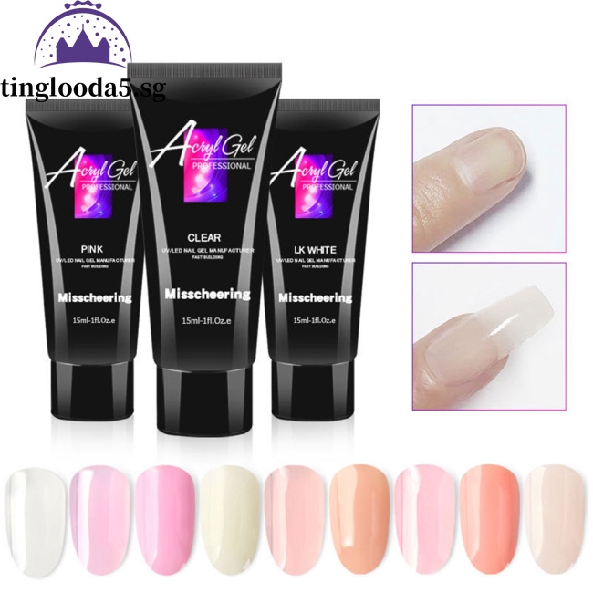 15ml Painless Uv Builder Gel Nail Extension Gels Acrylic Uv Builder Crystal Nail Art Extension Tips Extension Gel Shopee Singapore