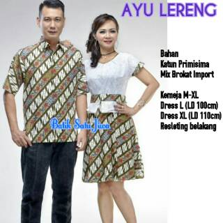 One Soul Batik  AYU SLOPE Sarimbit modern batik  dress  