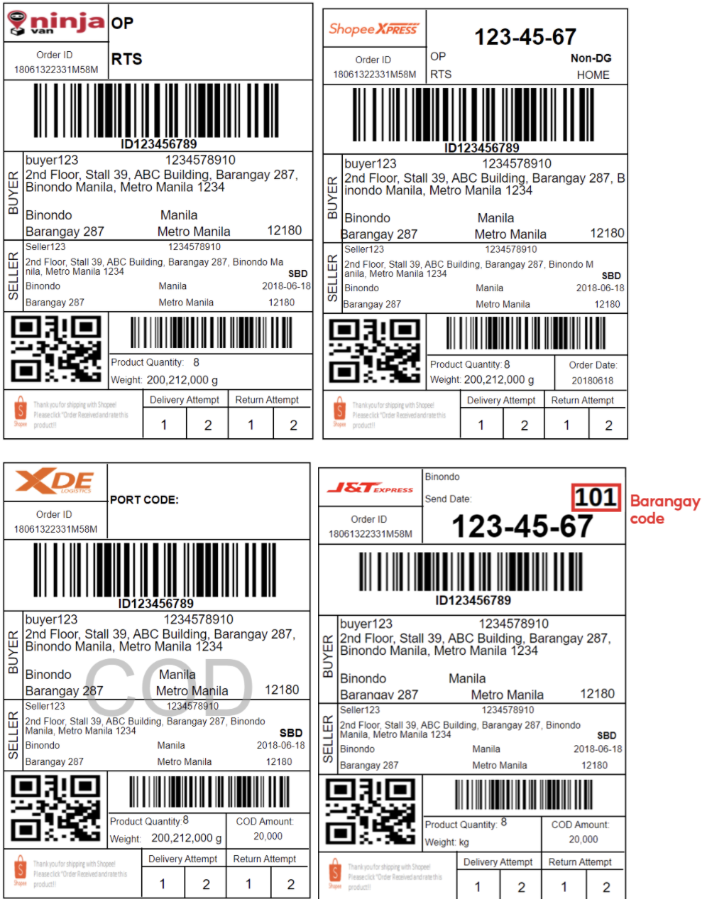 shopee print waybill