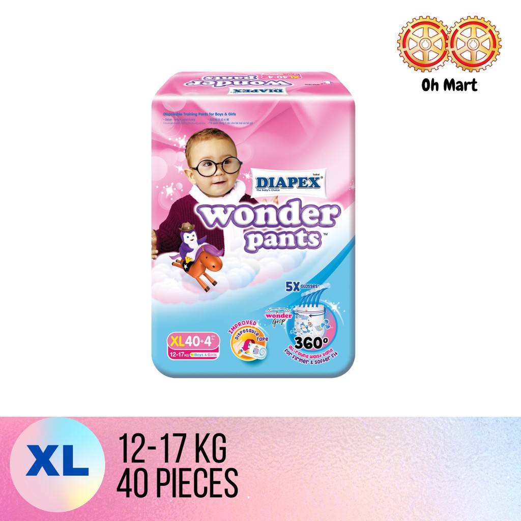 Diapex Wonder Pants Super Jumbo Pack Size M L Xl Xxl Shopee Singapore