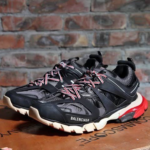 balenciaga track black red