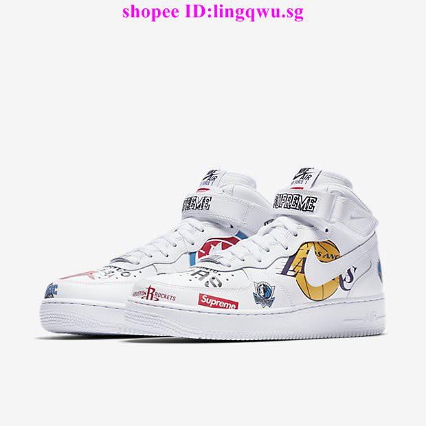 supreme x nba x nike air force 1 white