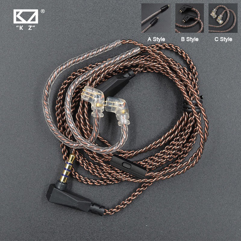 KZ Cable ZSN Pro Original Replaceble Wire With 3.5mm 2Pin 0.75mm Connector Oxygen Free Copper