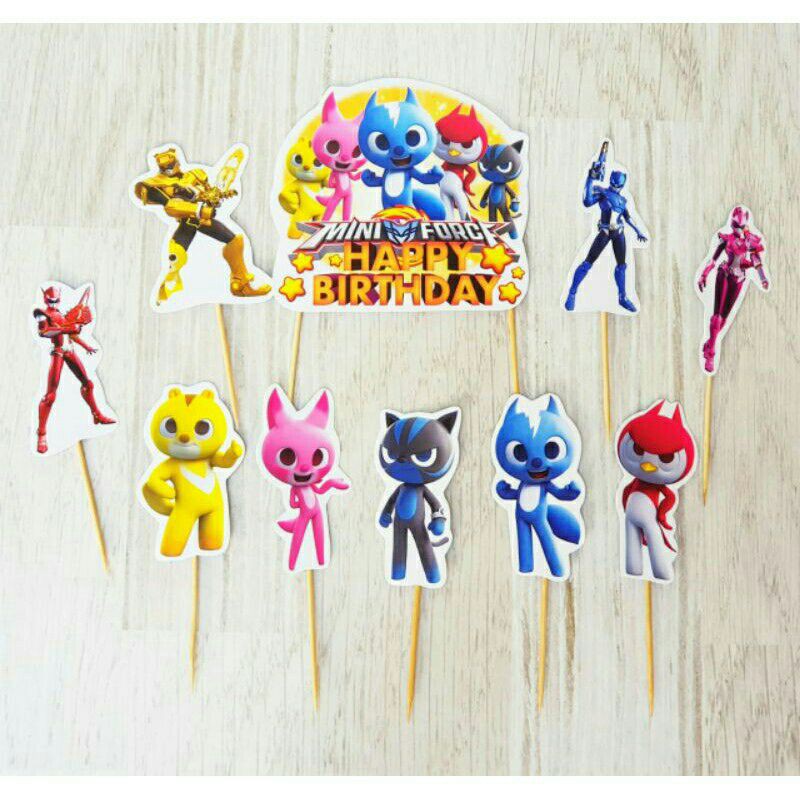 cake topper miniforce cake topper rangers mini force geotv party supplies paper party supplies