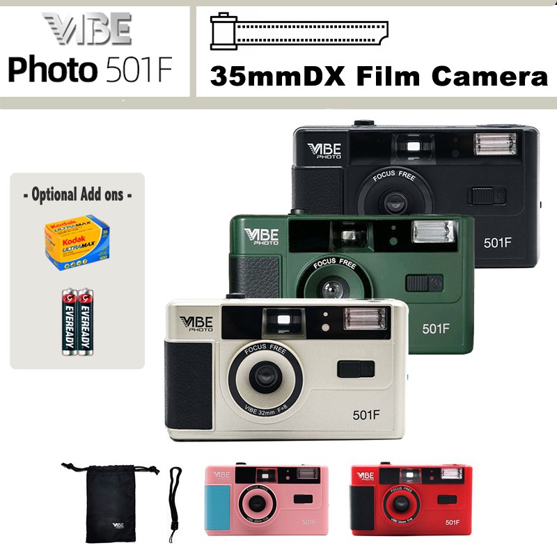 Vibe Photo 35mm Film Camera 501F Free Pouch included Shopee Singapore
