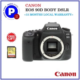 CANON EOS-90D BODY DSLR (FREE 32GB SD CARD ) ( 15 MONTHS LOCAL WARRANTY BY CANON SINGAPORE )