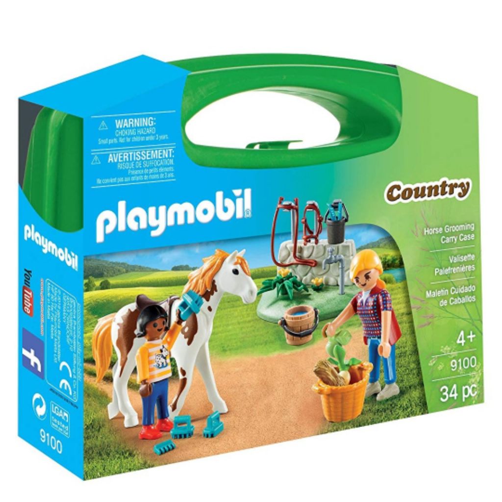 playmobil vet visit carry case