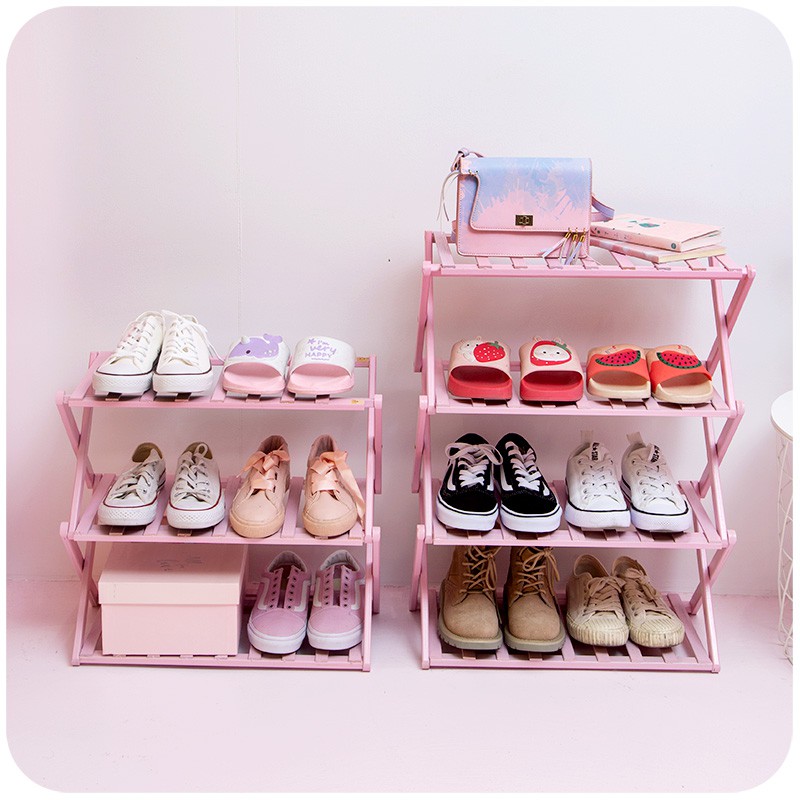 Shoe Rack Foldable Shoe Rack Adjustable Simple College Shoe Cabinet Storage Shopee Singapore