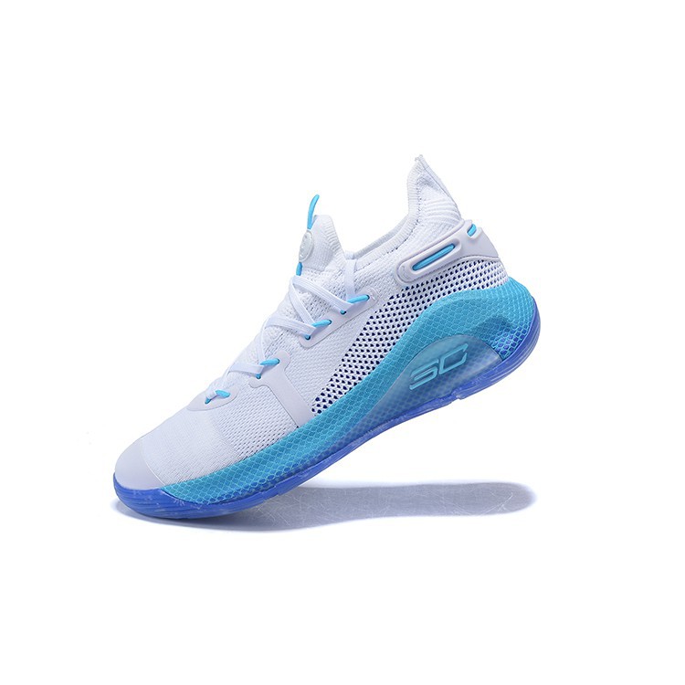 curry 6 white and blue