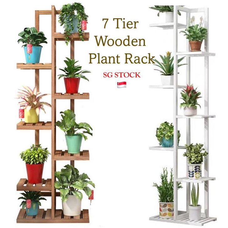 Plant Rack Plant Stand Wooden Plant Self Flower Rack For Indoor Outdoor ...