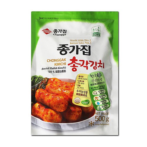 Jongga Kimchi, Ponytail Radish Kimchi 500g (HALAL) [종가집 총각김치 500g