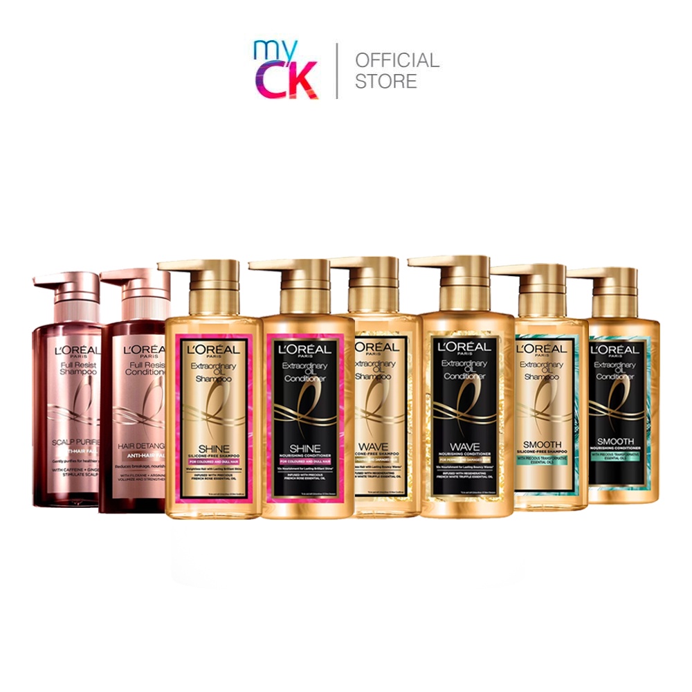 L'Oreal Oil Extraordinary Shampoo/Conditioner 440ml (Shine/Sleek/Wave