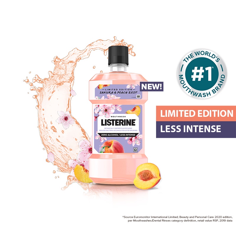 Image of Listerine Limited Edition Mouthwash Sakura & Peach Zest, 500Ml #0