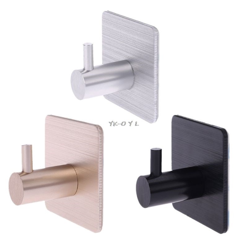 Self Adhesive Hooks,Robe Hooks Towel Stands Office Strong Sticky Wall Hook,6 Pack Bathroom Toilet Kitchen Waterproof and Rust-Proof Bath Towel Hooks