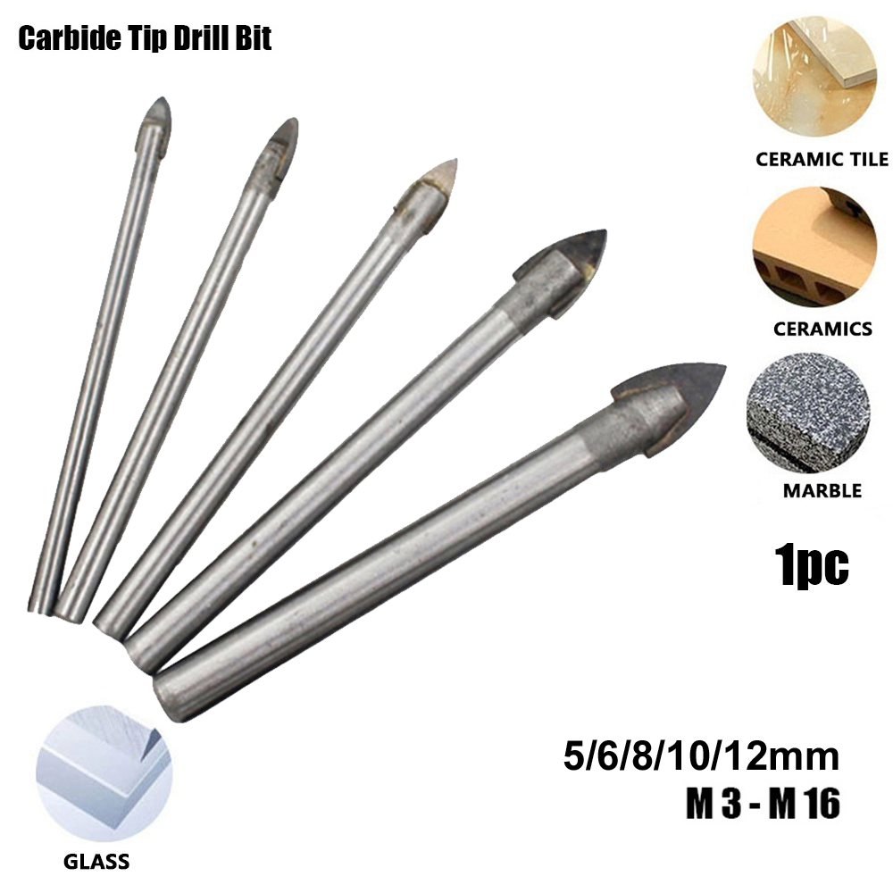 HSS Titanium Tile Glass Cross Spear Point Head Drill Bits 4/5/6/8/10/12mm p 