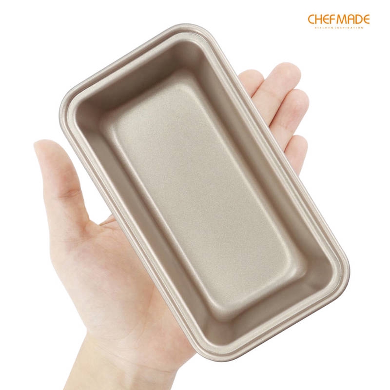 CHEFMADE Mini Loaf Pan 6Inch NonStick Rectangle Bread and Meat