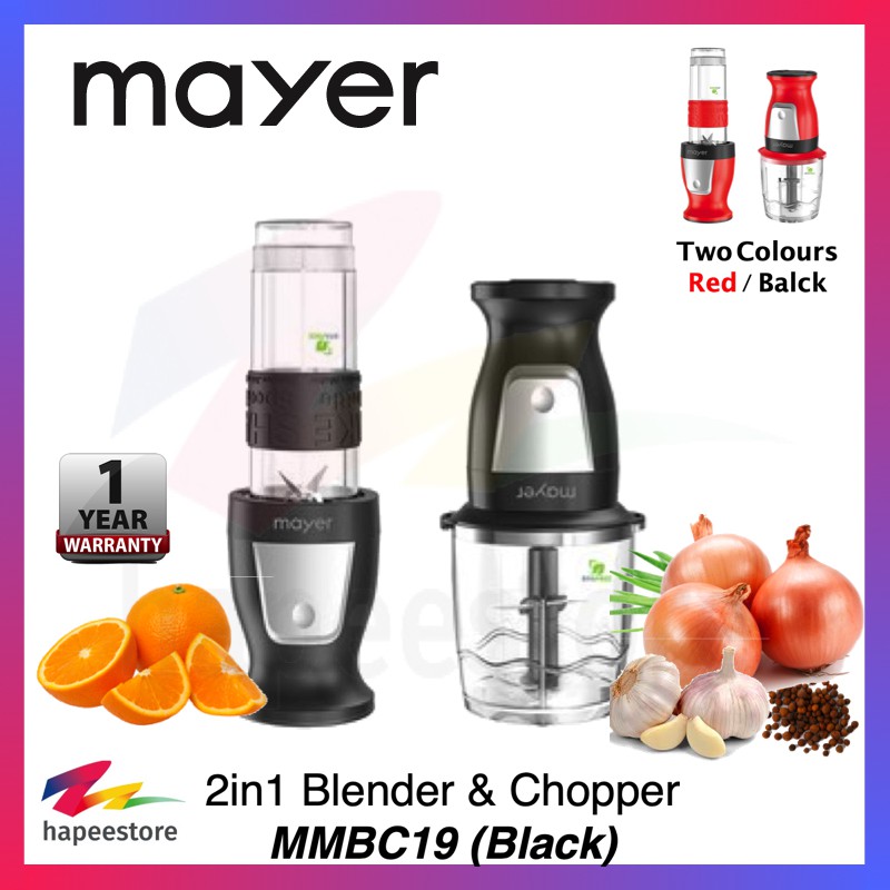 Mayer 2in1 Blender and Chopper MMBC19 (1 Year Warranty) Shopee Singapore