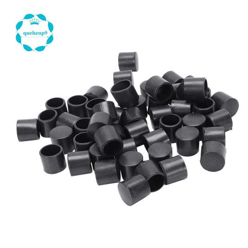 Lot of 2 Black Plastic Caps Flexible End Cap 3.00" Fits 3" OD Tubing 
