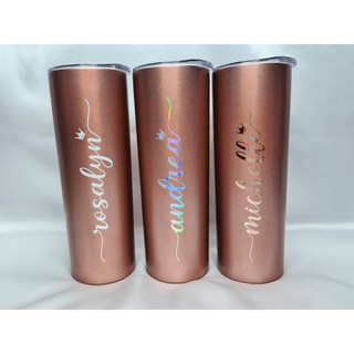 Personalised Stainless Steel Tumbler with Straw #3