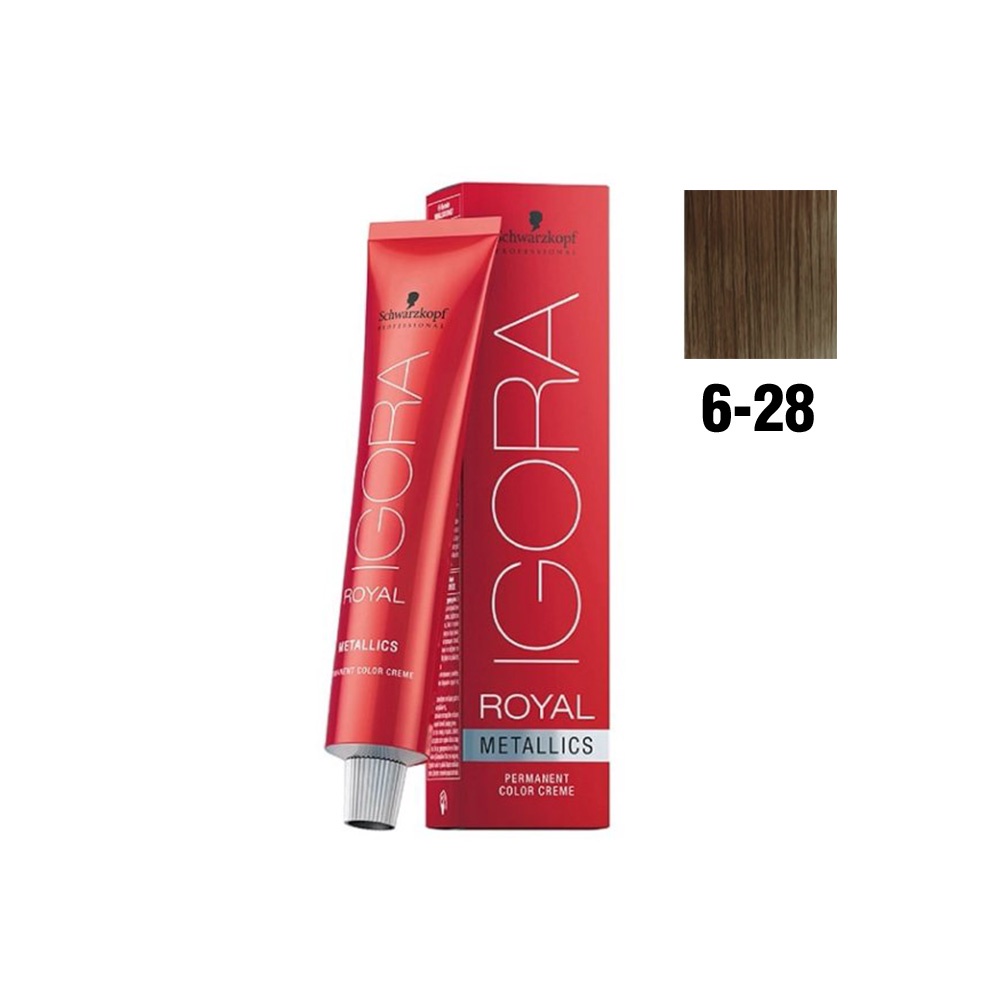 Schwarzkopf Igora Royal Metallics - 6-28 dark blonde ash red | Shopee ...