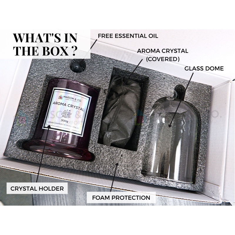 Maison & Co. | Pink Aroma Crystal Diffuser Home Fragrance Pure Essential Oil Natural Scent