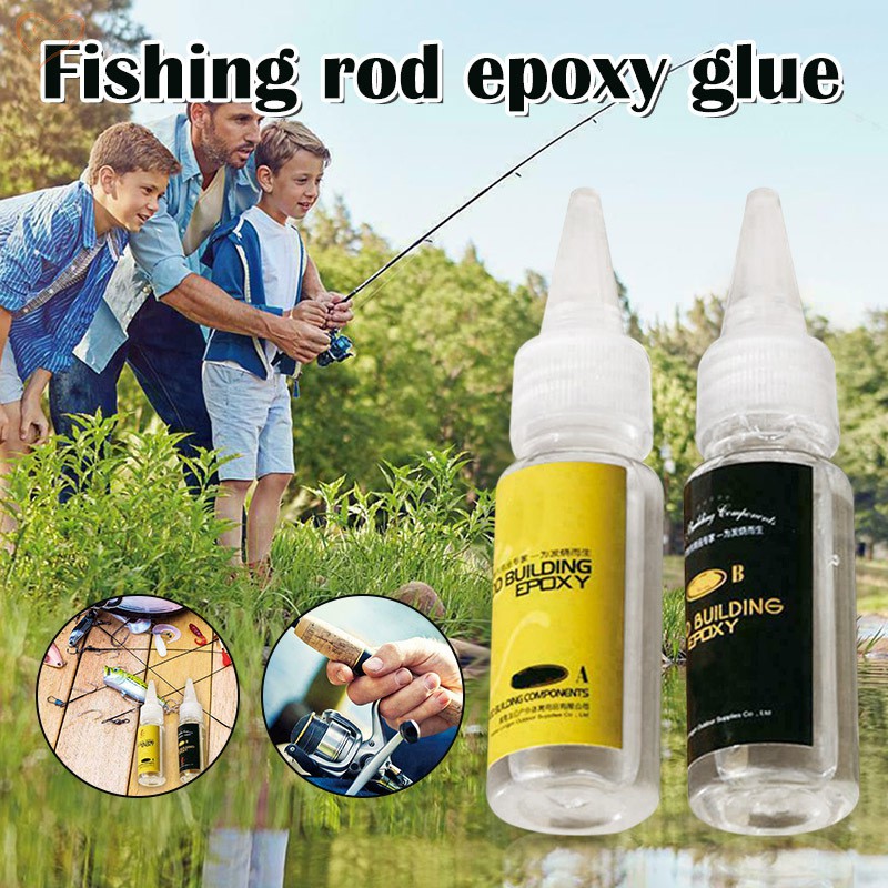 YiMU· 2Pcs Fishing Rod Glue Fishing Rod Epoxy Resin AB Glue Transparent
