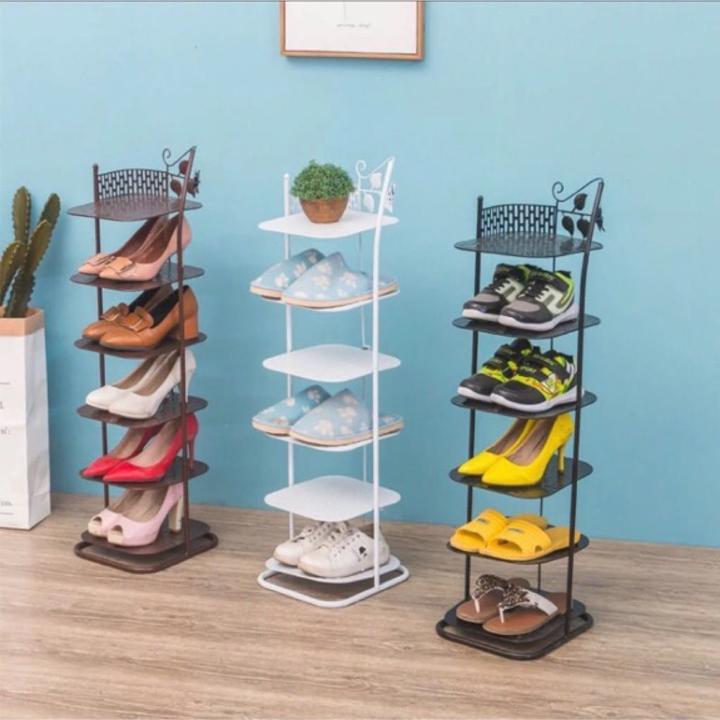 European Style Multi Layer Simple Shoe Rack 6 Tier Good For Bto Walkway Shopee Singapore