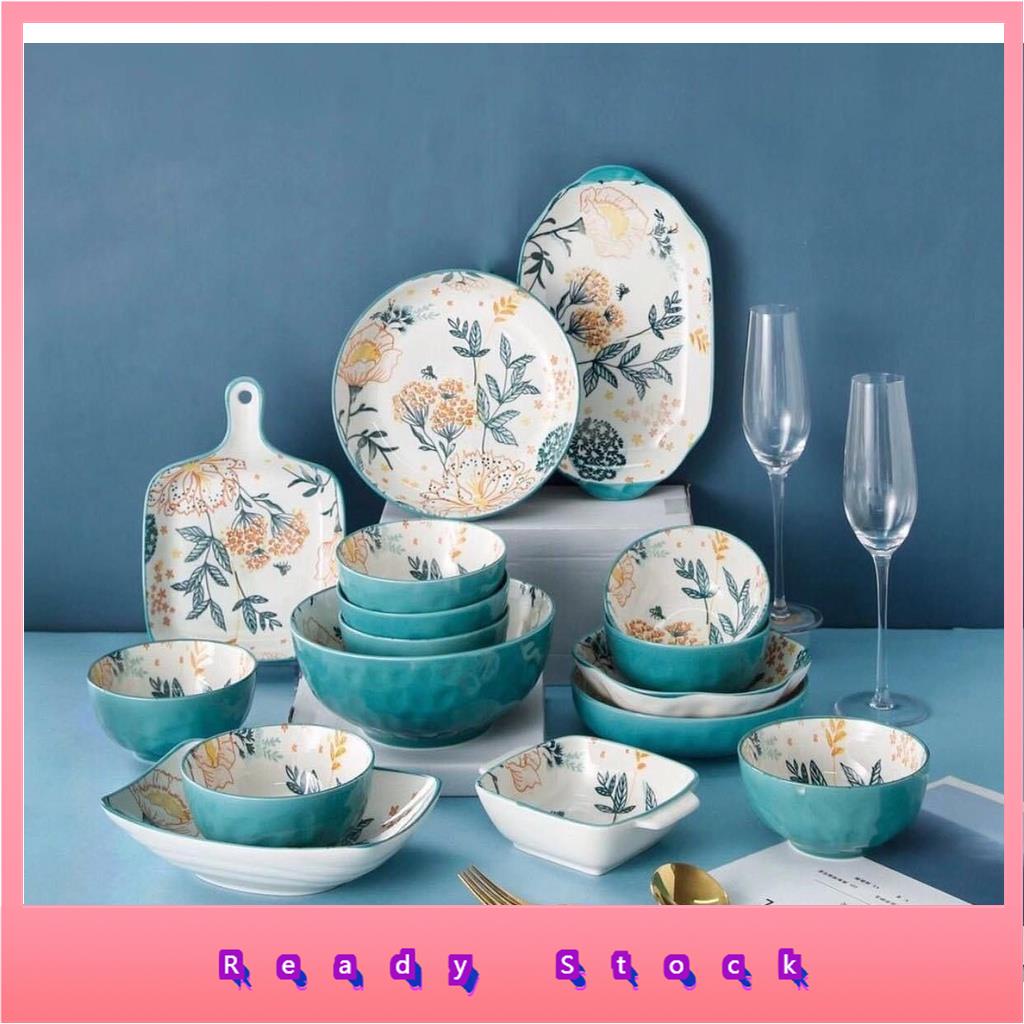 TEL Seramic Nordic Dinnerware Set/ Set Pinggan Mangkuk Seramik Pelbagai