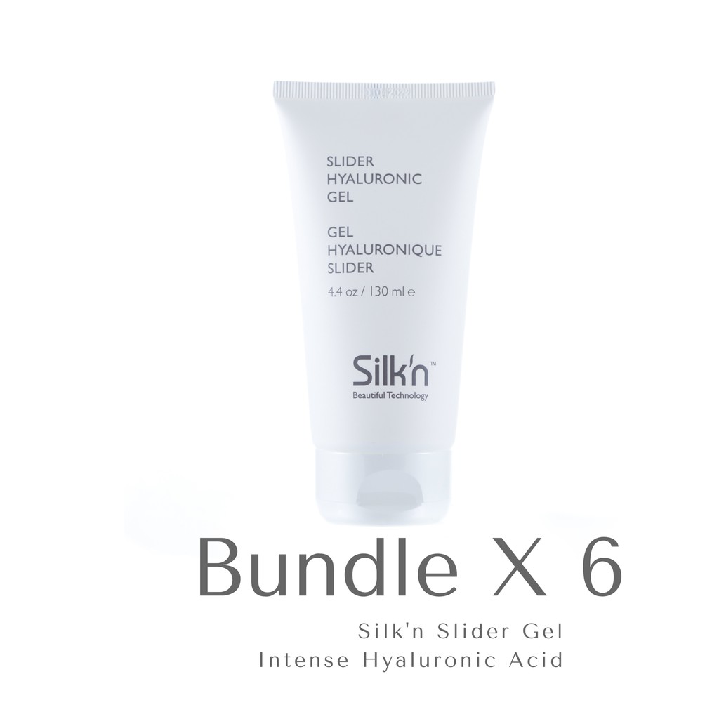 Silk'n Slider Gel Bundle Sales of 6 pcs A unique waterbased formulation with Pure Hyaluronic