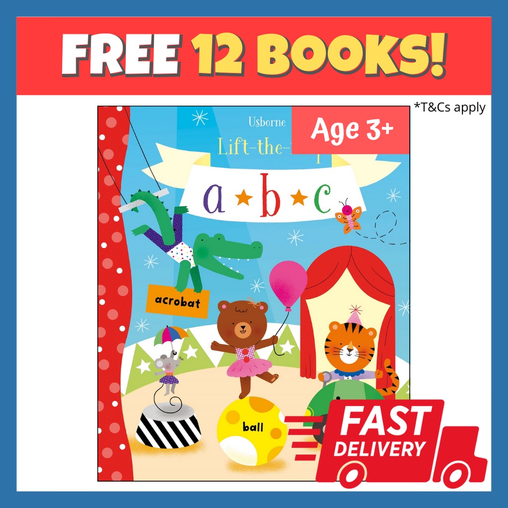 Usborne 3D Lift the Flap Book ABC [Children Educational Book] Shopee